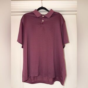 Goodfellow & Co Men's Striped Polo - Plum with Navy Lines